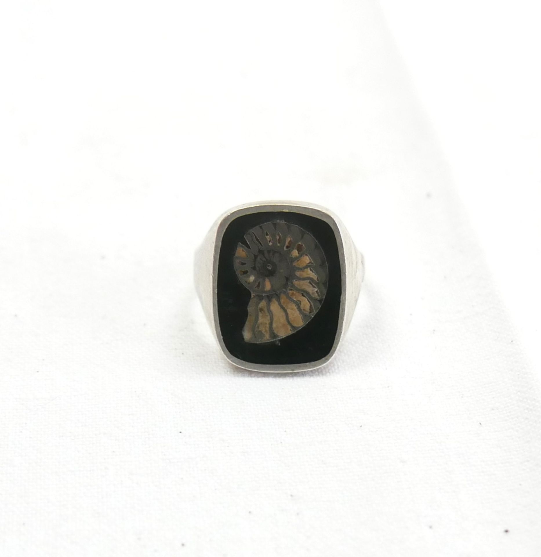 835er Silberring / Siegelring "Ammonit" Ringgröße 62