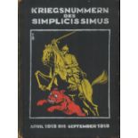 Kriegsnummern des Simplicissimus April 1918 bis September 1918. 23. Jahrgang Erstes halbjahr.