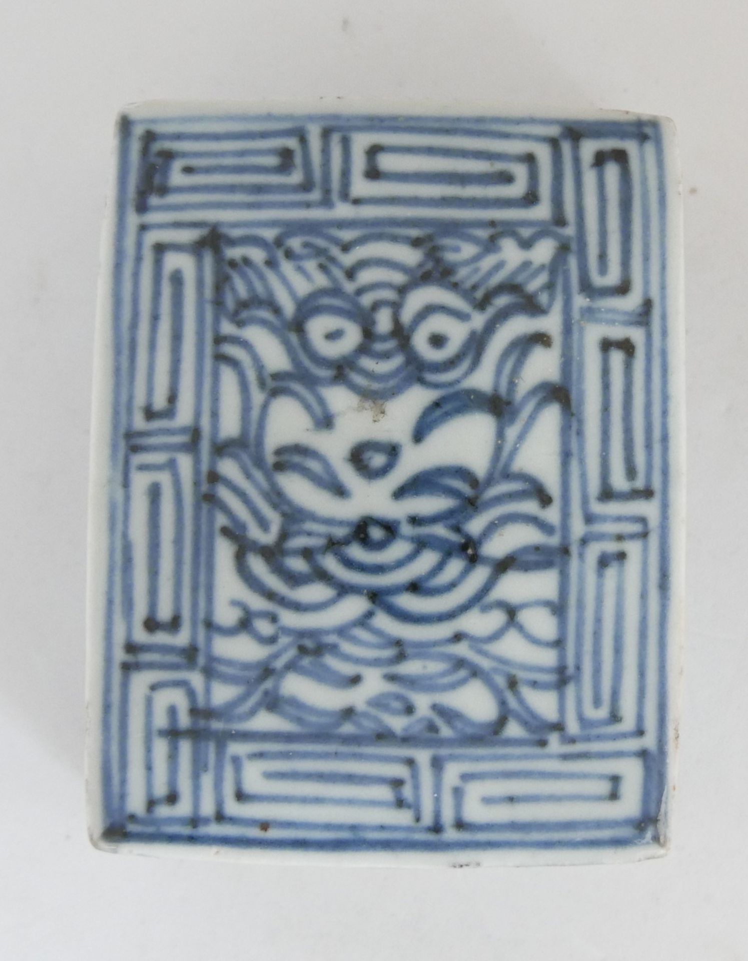 Aus Sammelauflösung! Altes chinesisches Porzellan des 19. Jahrhunderts. Tuschgefäß / - Bild 3 aus 4
