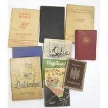 Lot Bücher "Deutsches Reich" insgesamt 6 Stück sowie 1 Arbeitsbuch und 1 Mitgliedsbuch "Die Deutsche