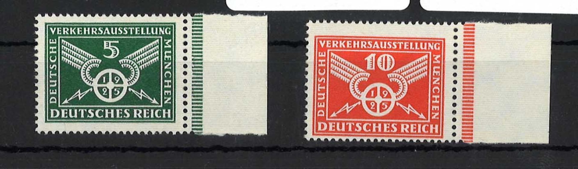 Deutsches Reich 1925 MiNr. 370/71 mit Seitenrand, postfrisch
