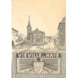 Feldpostkarte "Vieville en Haye" Viel Glück zum neuen Jahr 1915, gelaufen