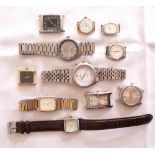 Lot Armbanduhren, teilweise ohne Band. Verschiedene Modelle, dabei Dugena, Jean Paul, Prätina,