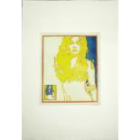 Farblithographie Werner Bergers 1941 - 2017 "Blondie", signiert. Maße: ca. 53 x 76 cm