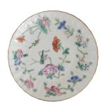 Aus Sammelauflösung! Altes chinesisches Porzellan des 19. Jahrhunderts. Tellerchen "Blumen mit