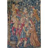 Tausend - Blumen - Wandteppich "Les Vendages" Reproduktion des mittelalterlichen Wandteppichs