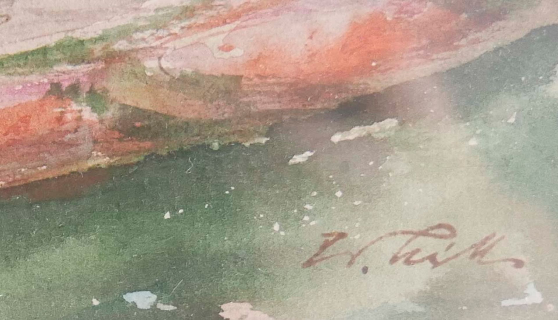 Wolfgang Tritt. Aquarell "Mannheim", links unten Signatur. Hinter Glas gerahmt. Maße mit Rahmen: - Bild 3 aus 3