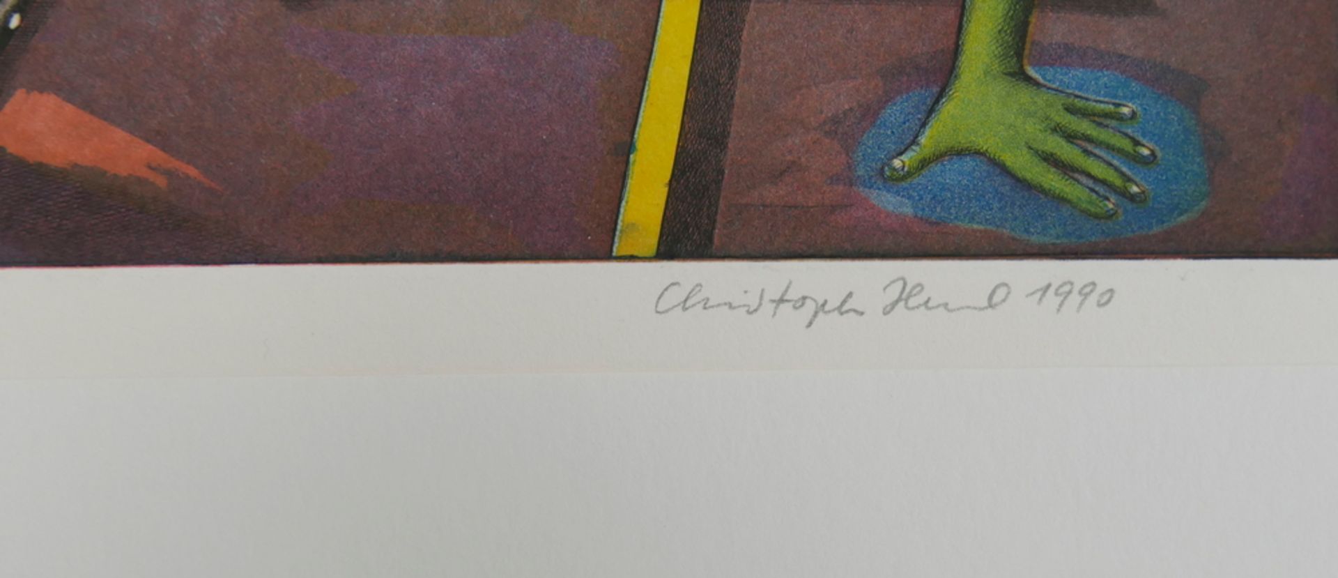 Christoph Hessel 1990. Auflage 80/160, handsigniert. Maße: ca. 50 x 65 cm - Bild 2 aus 2