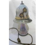 Original seltene Eisch Lampe, handbemalt und signiert Eisch 90, Malermonogramm, 2-flammig,