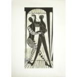 Walter Gillich (1920-2000) Lithographie "Der Harlekin und das Mädchen (1965)" Blatt 38/50,