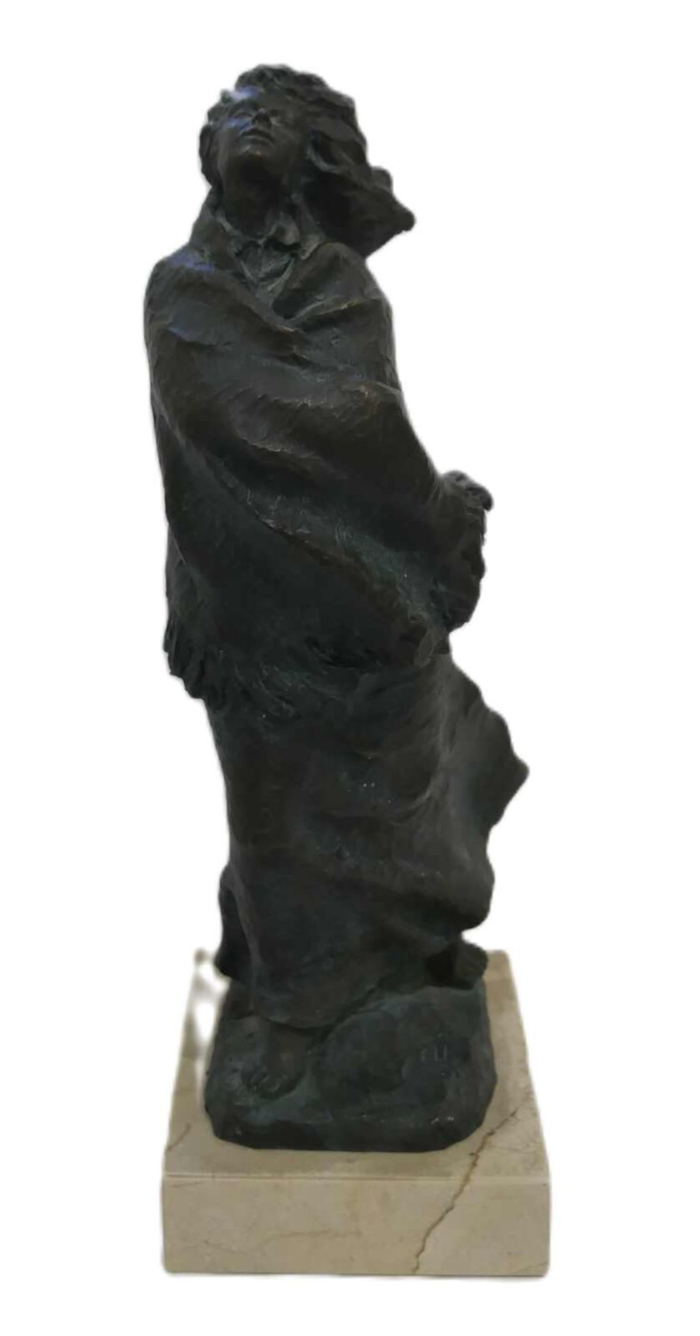 Joseph Bofill (1942), Bronze Skulptur "Frau im Sturm" (Die Windbraut), in Bronze. Figurenmaße: