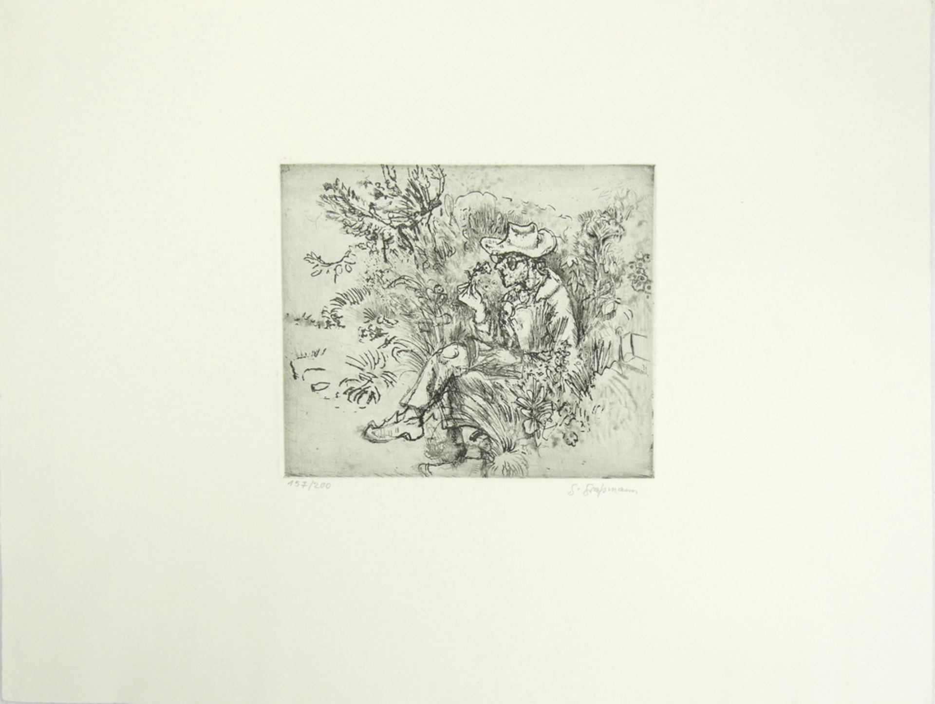 G. Graßmann, signiert. Grafik Nr. 157/200. Blattmaße: ca. 30 x 40 cm