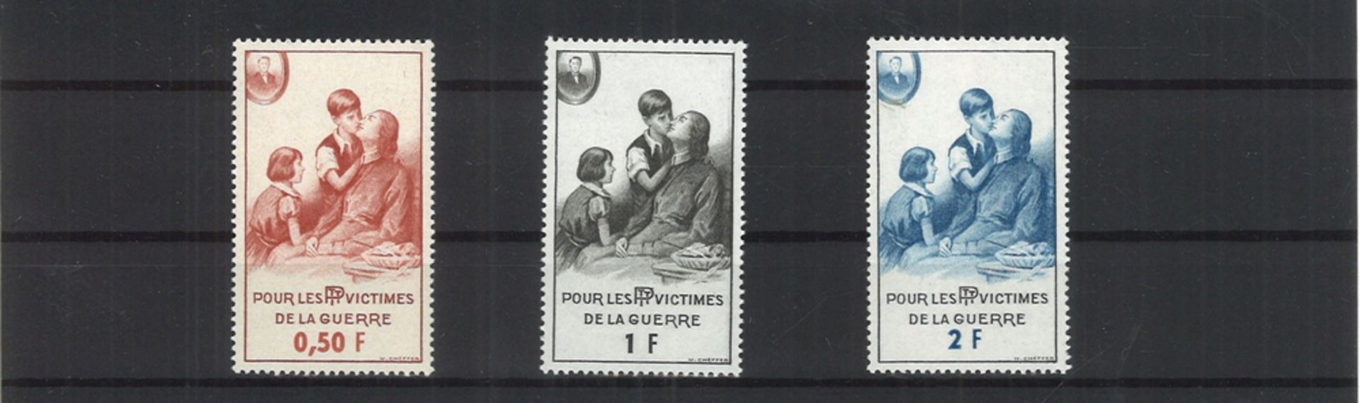 Frankreich. Lot Vignetten "Pour Les Victimes de la guerre", postfrisch