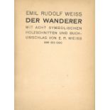 Emil Rudolf Weiss "Der Wanderer" mit acht symbolischen Holzschnitten und Buchumschlag von E.R. Weiss