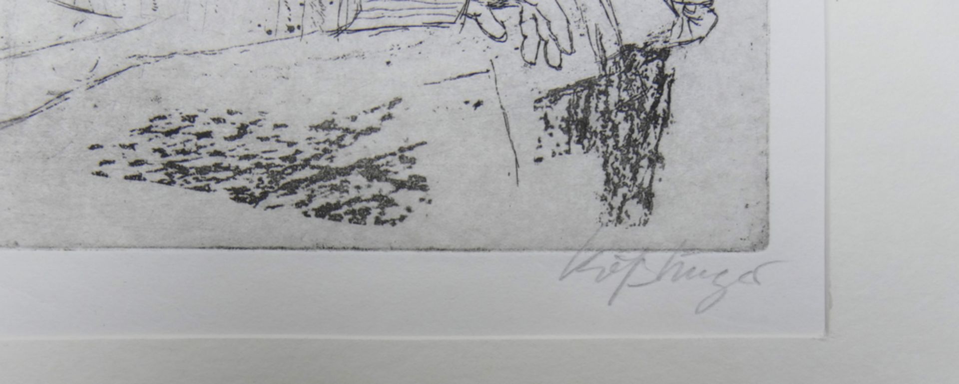 Ernst KÖßLINGER (1926) Radierung "schlafendes Baby", handsigniert Kößlinger. Blatt 33/50. Blattmaße: - Bild 2 aus 2