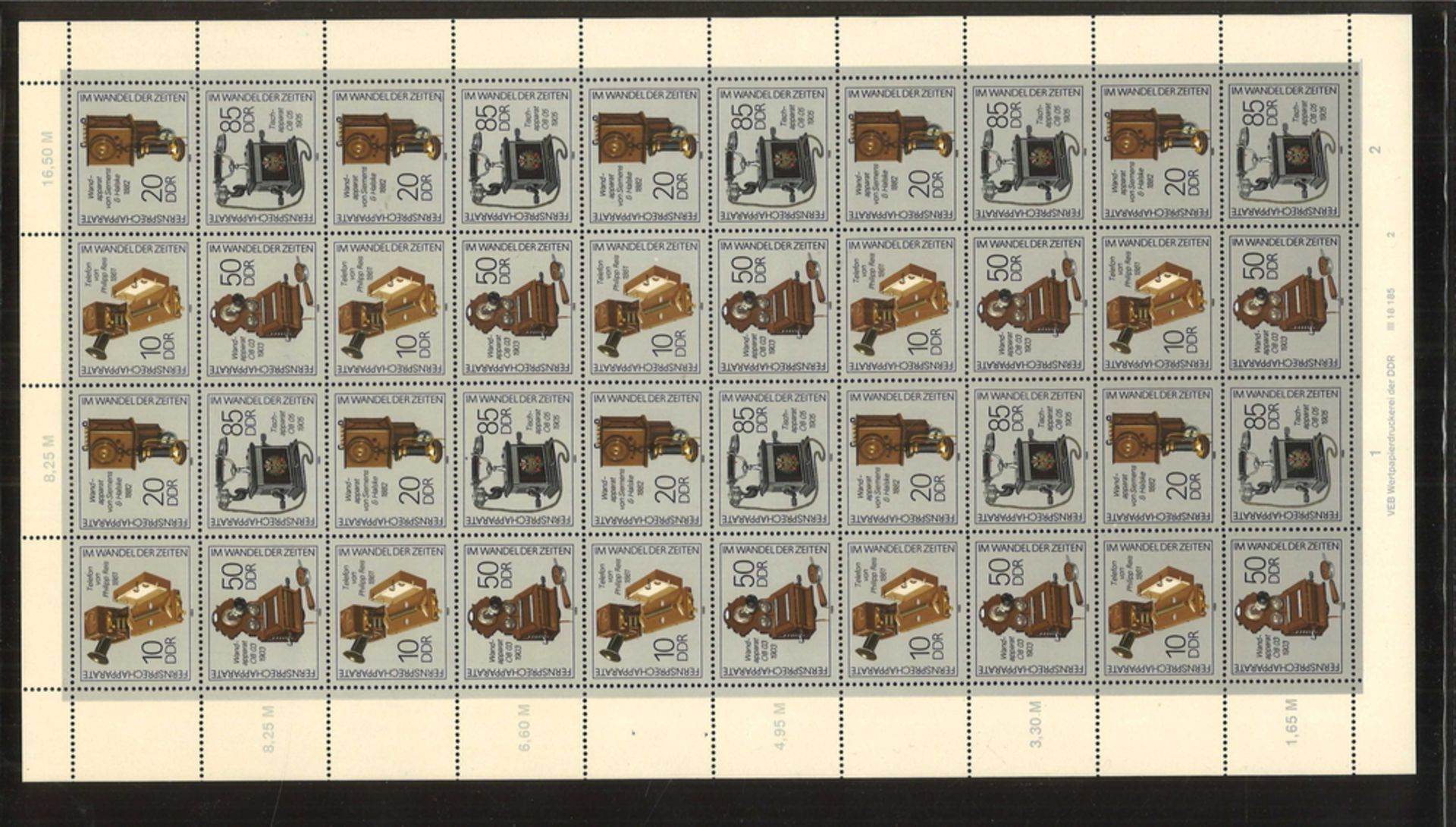 DDR 1989 MiNr. 3226-3329. ZD Bogen komplett, postfrisch