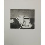 H. Klangenberg- Menk, Druckgrafik "Kaffeepause" Blatt Nr. 12/50, handsigniert, Blattmaße: Höhe ca.