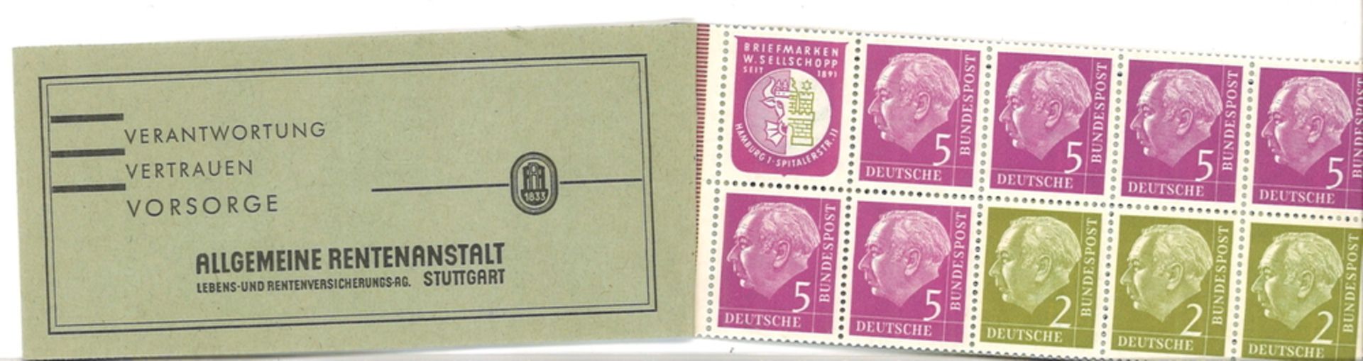 Markenheftchen BRD 1956. MiNr. MH 3, postfrisch - Bild 2 aus 2