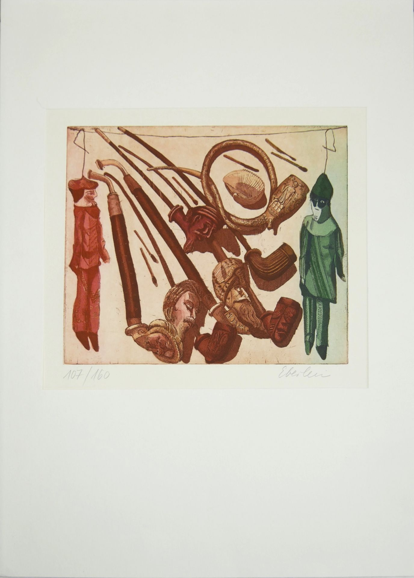Eberlein Farbgrafik signiert. Blatt 107/160. Blattmaße: ca. 44x60 cm