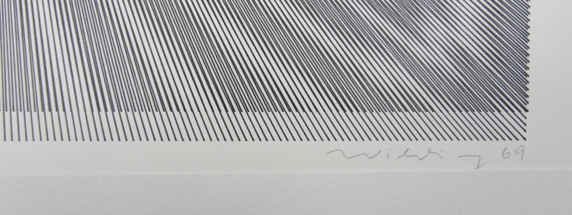 Ludwig WILDING (1927-2010) Siebdruck "Op-Art Composition" Blatt 30/120, handsigniert und datiert - Image 2 of 2