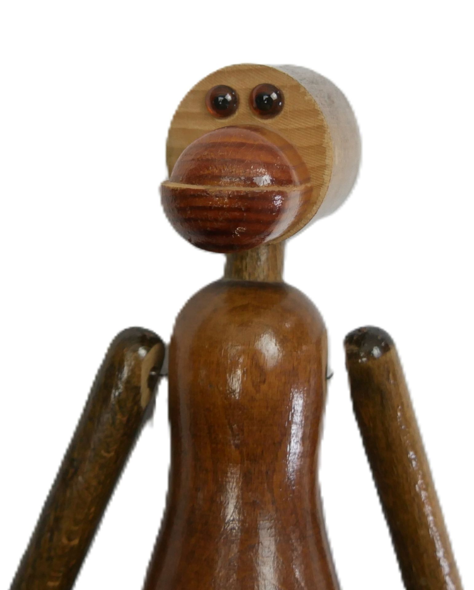 Vintage Teak Affe, wohl Kay Bojesen? 1950er - 1960er Jahre. Höhe ca. 20 cm, Breite ca. 10 cm. - Bild 3 aus 3