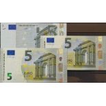 BRD. 3x 5 Euro Scheine. Bankfrisch