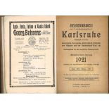 Adressbuch für die Landeshauptstadt Karlsruhe 1921. Einschließlich der Vororte Beiertheim,