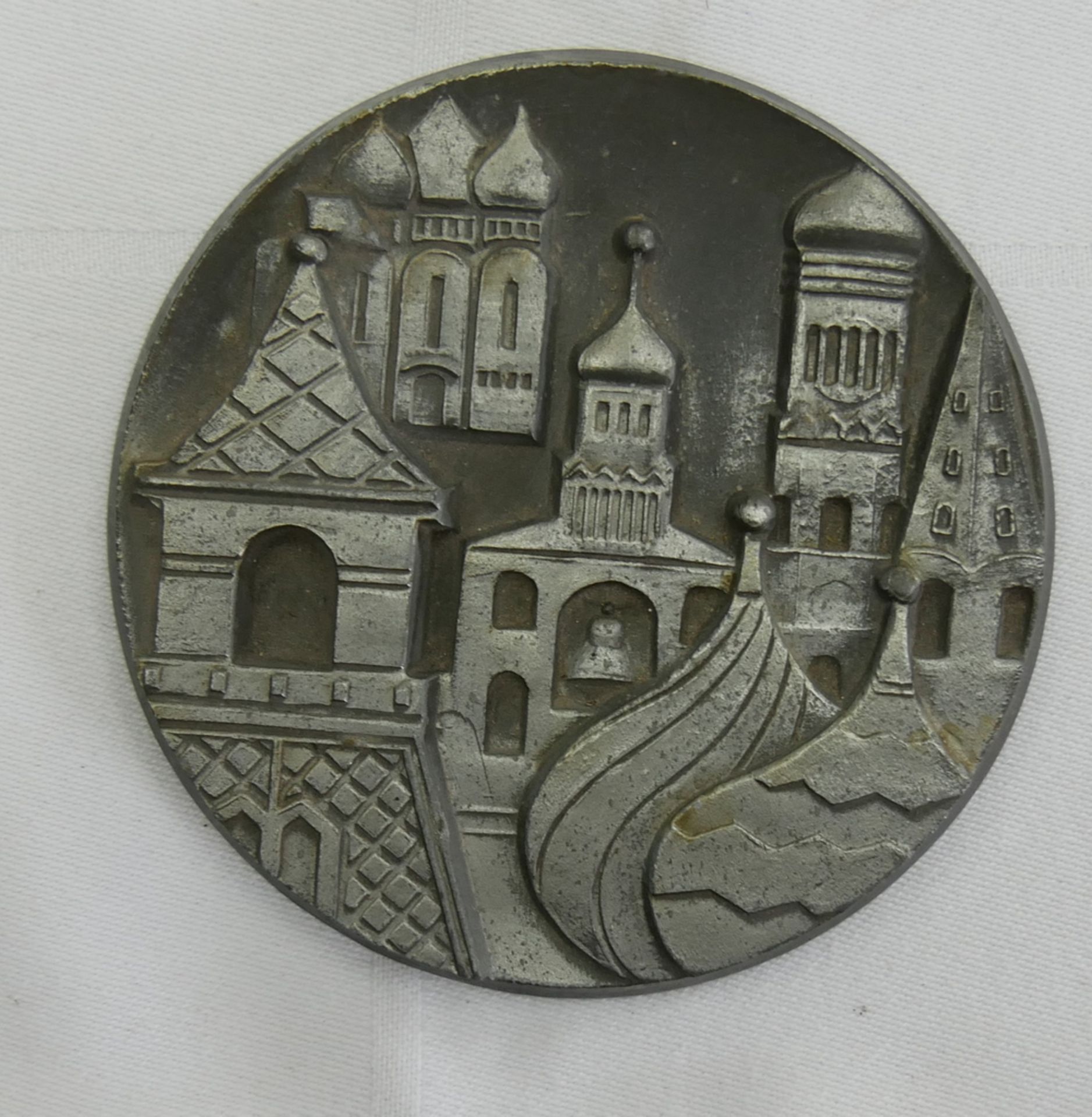Medaillie "Moskau / Kreml", wohl aus den 1970er Jahren. Durchmesser ca. 9 cm