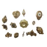 großes Lot Biedermeier & Jugendstilschmuck teilweise zum Restaurieren, ergänzen, etc. Unbedingt