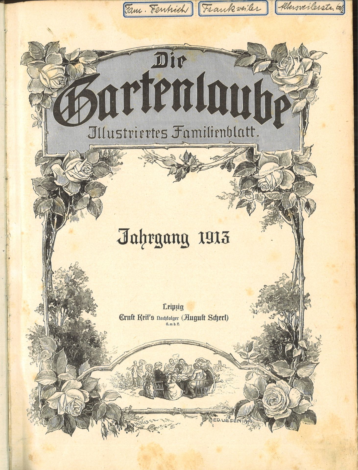 Die Gartenlaube. Illustriertes Familienblatt. Jahrgang 1913. Verlag: Leipzig, Ernst Keil's