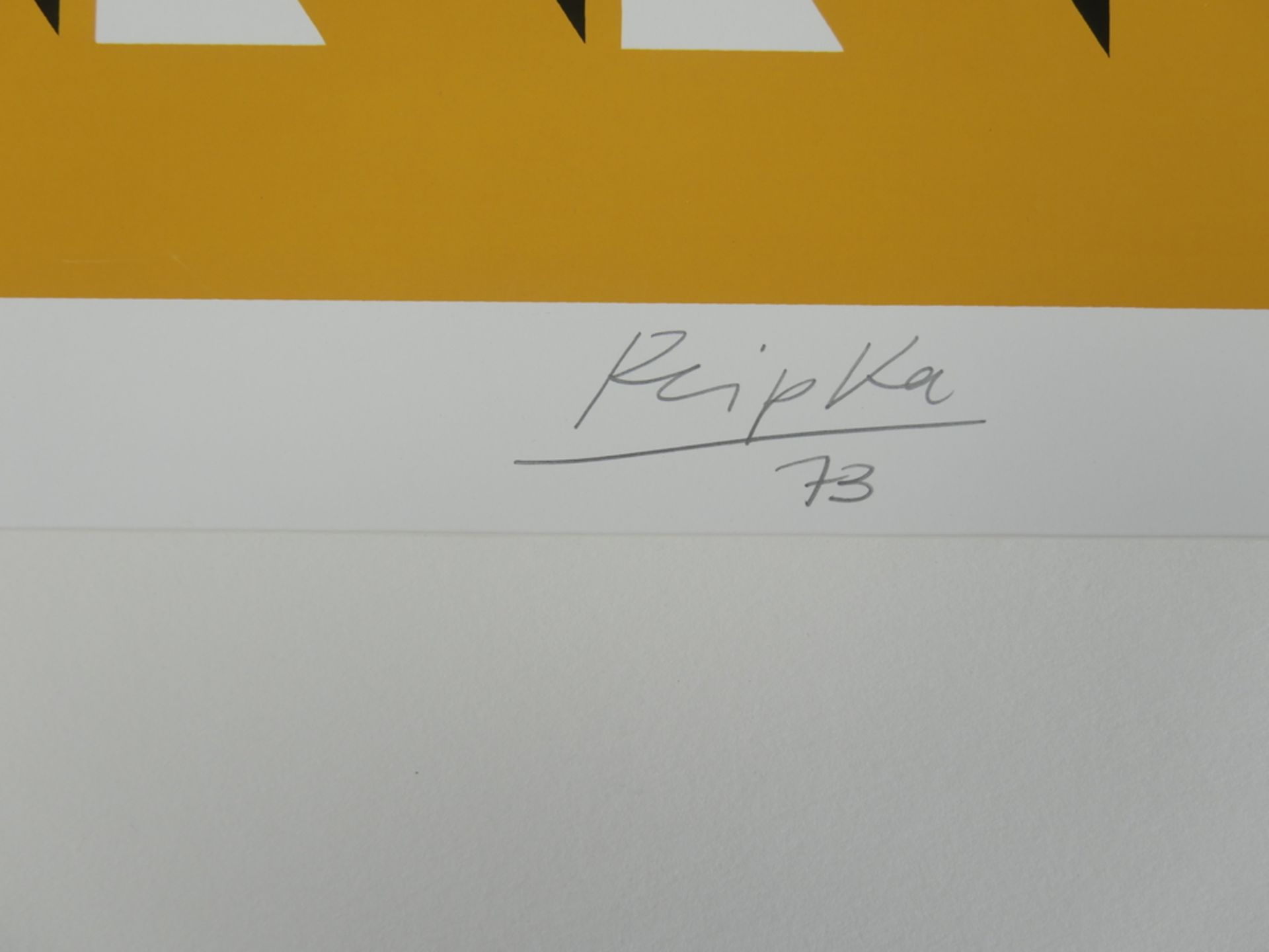 Jürgen REIPKA (1936-2013) Farbserigraphie "Abstrakte Komposition" handsigniert und datiert Reipka - Image 2 of 2