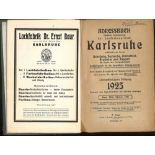 Adressbuch für die Landeshauptstadt Karlsruhe 1925. Stadtbuch, Einwohnerbuch einschließlich der