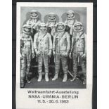 Berlin Weltraum Besonderheiten. Ausstellungs Vignette zur Nasa-Urania-Berlin 1963, nur auf der