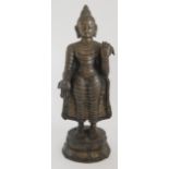 Bronze Figur "Sultanganj" Indien wohl 20. Jahrhundert. Älteres Stück, bitte besichtigen. Höhe ca. 21