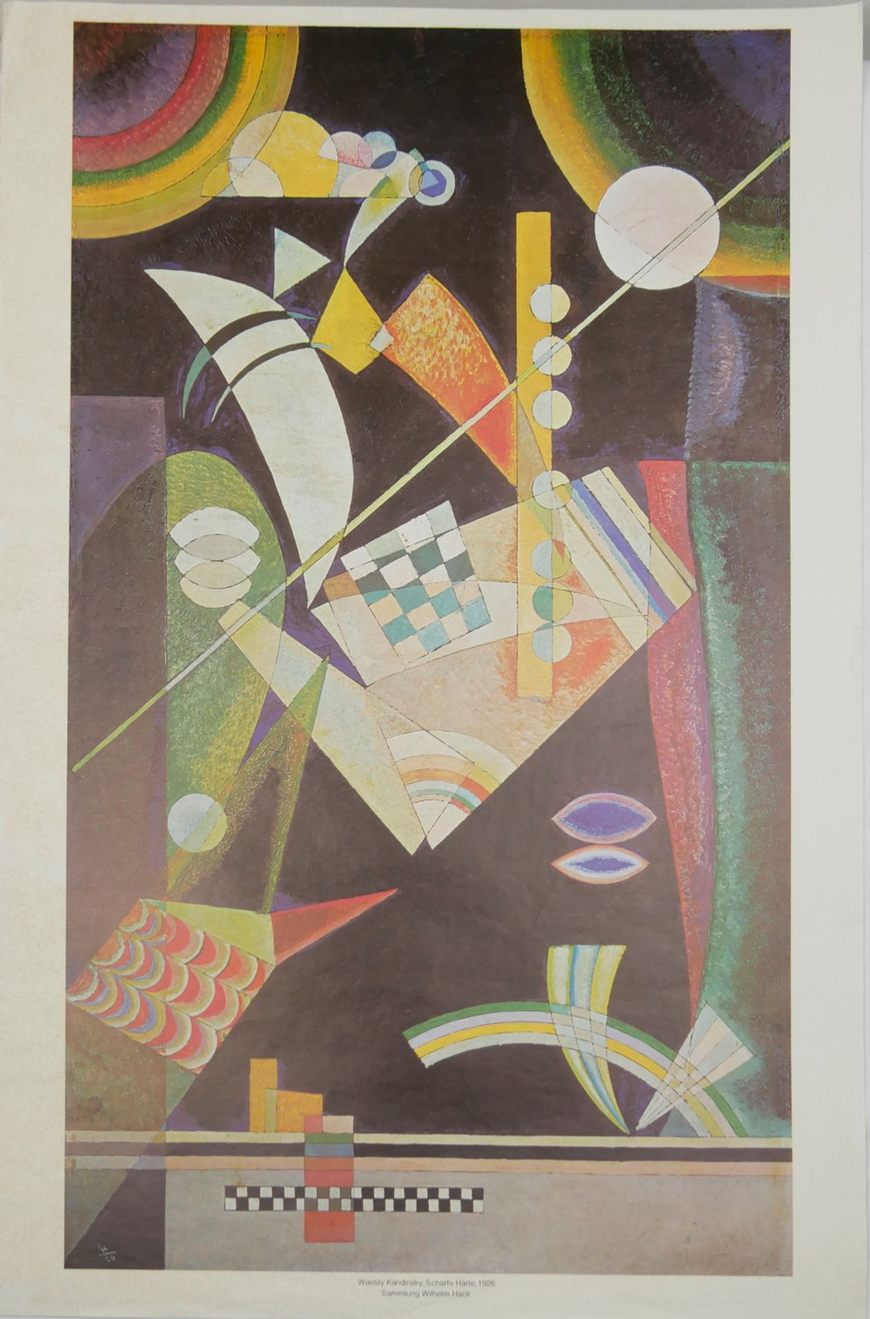 Wassily Kandinsky (1866 - 1944), "Scharfe Härte 1926", Farblithographie, Druck, Sammlung Wilhelm