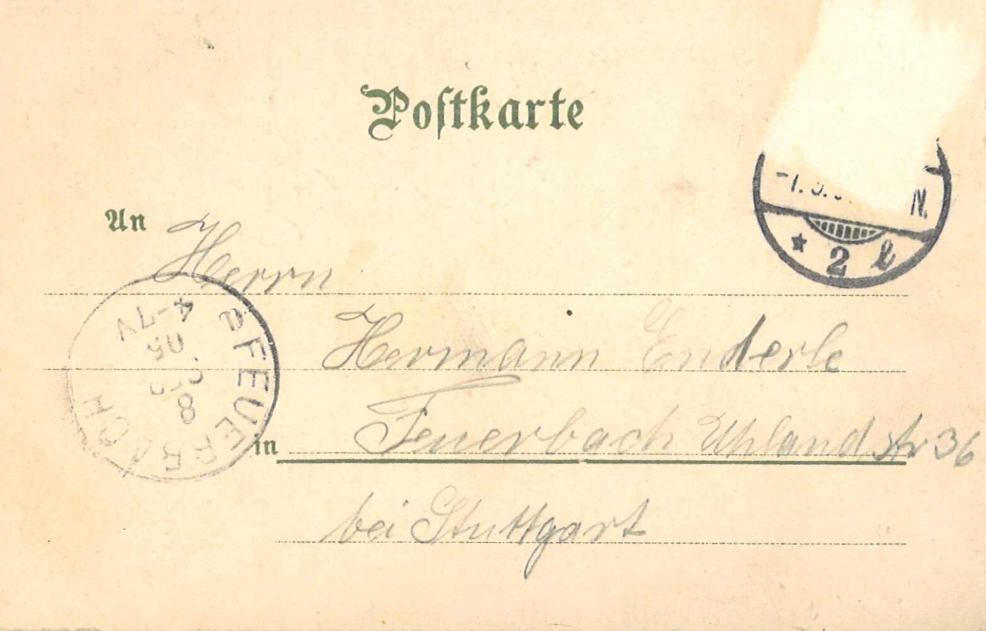 Postkarte "Mannheim, Kaiserring", gelaufen - Bild 2 aus 2