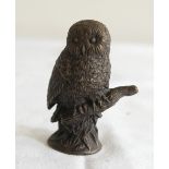 Franklin Mint, Bronze Eule. Treasury of Owls Serie 1988. Höhe ca. 6 cm