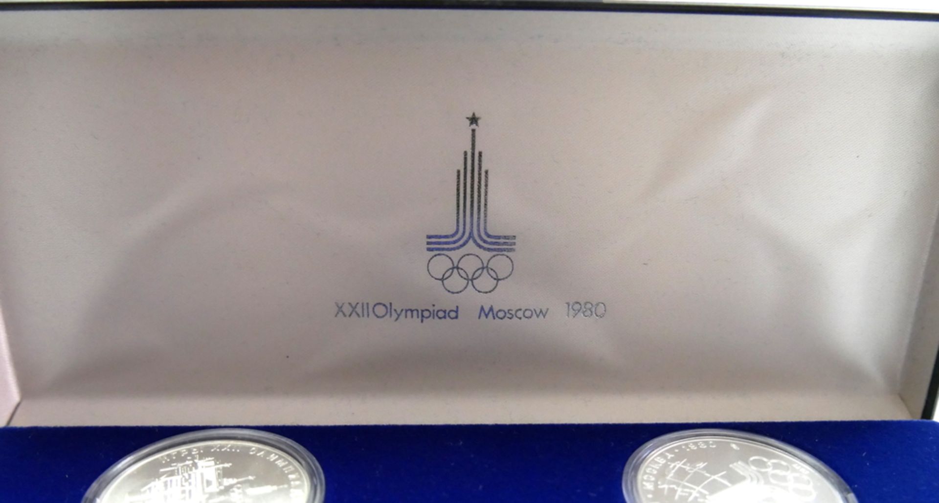 Sowjetunion, Olympia Münzsatz Moskau 1980. Silbersatz: 2x 10 Rubel, 4x 5 Rubel. In Original - Bild 2 aus 2