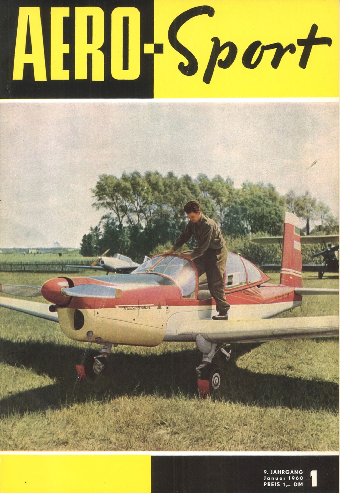 Zeitschrift "Aero Sport" Luftfahrt Monats-Zeitschrift der DDR. Gebundener Jahrgang 1960, guter