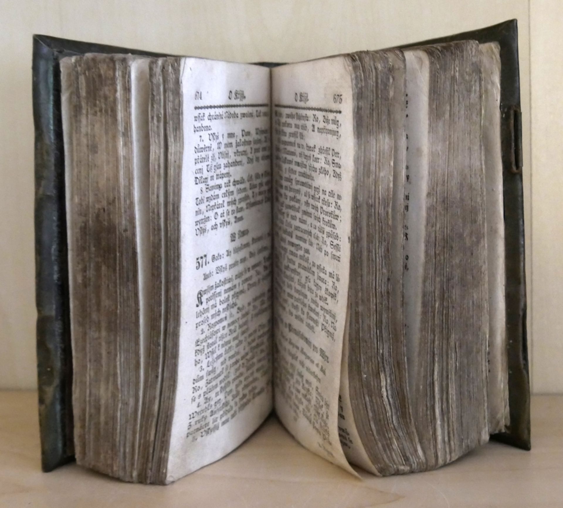 antikes Religiöses Tschechisches Buch mit christlichen Liturgien, Gedichte und Psalme. Komplett in - Bild 2 aus 3