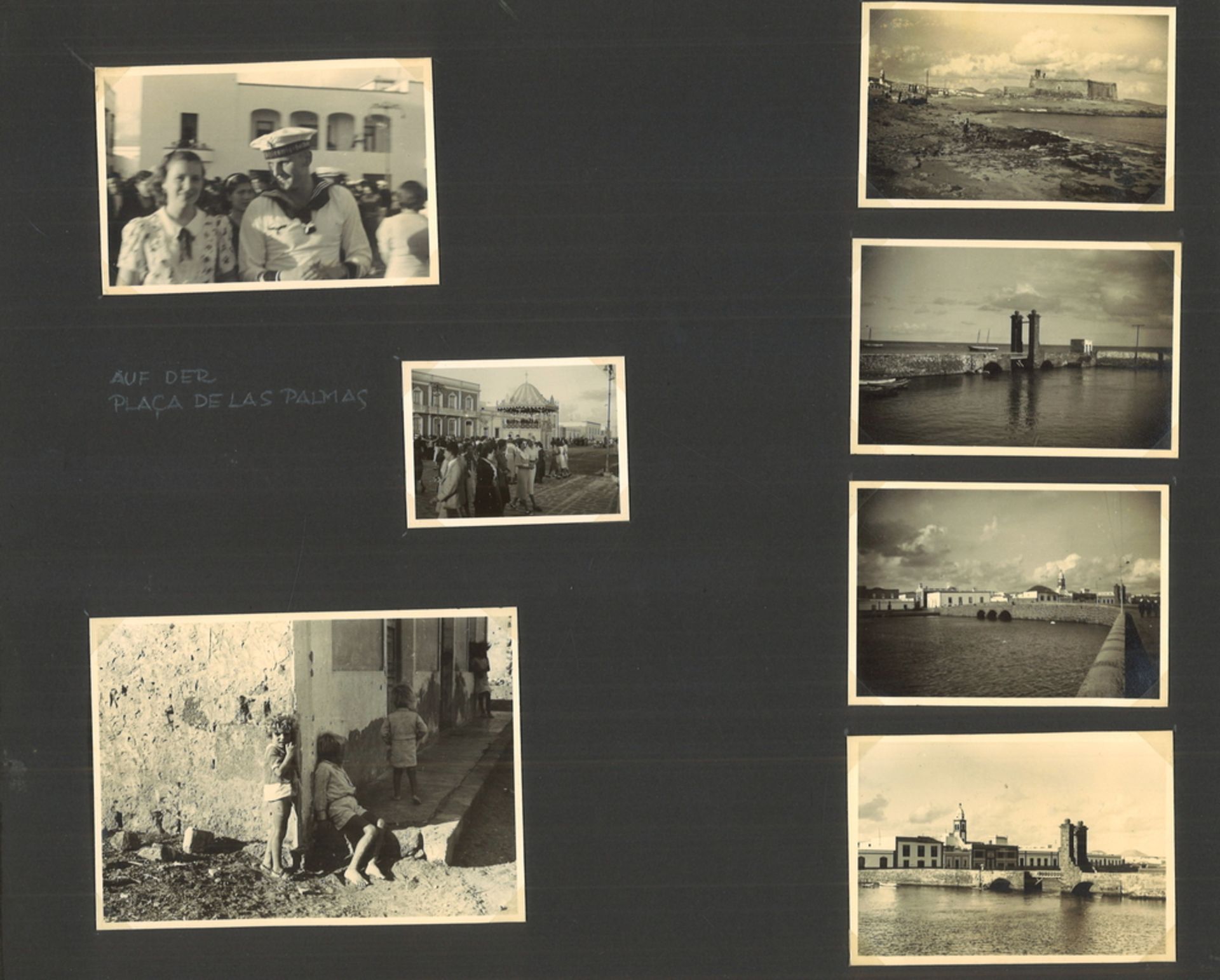 Fotoalbum "Auslandsreise "Schleswig-Holstein" 1937-38" gefüllt mit ca. 310 Fotos, meist Kleinformat. - Bild 3 aus 5