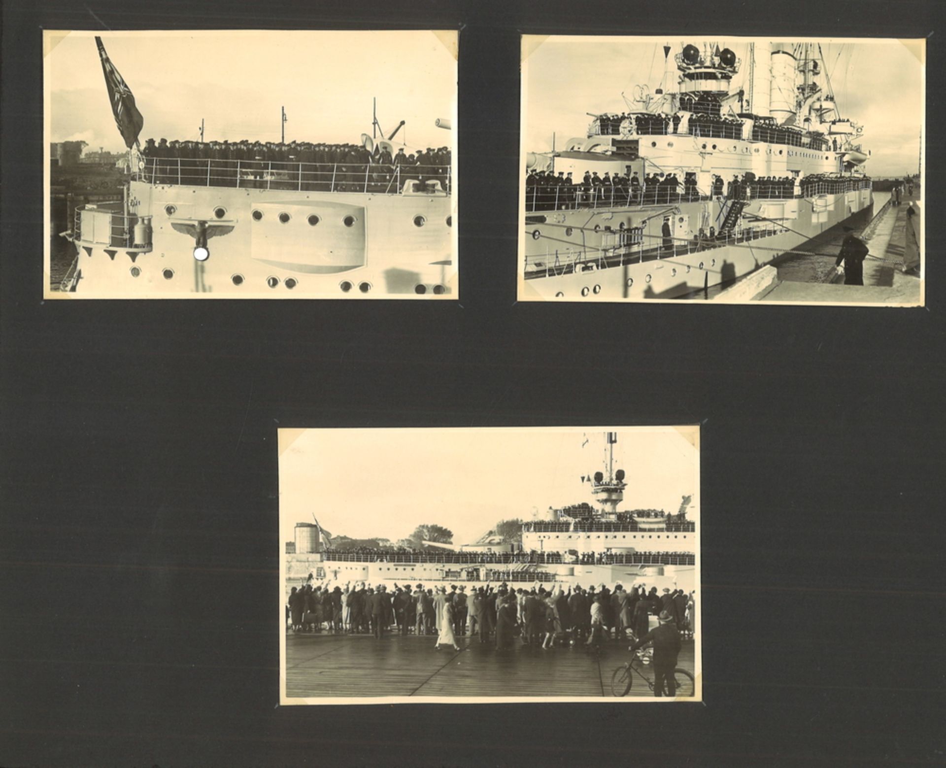 Fotoalbum "Auslandsreise "Schleswig-Holstein" 1937-38" gefüllt mit ca. 310 Fotos, meist Kleinformat.