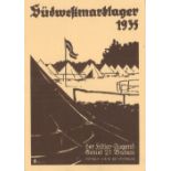 Deutsches Reich Ansichtspostkarte "Südwestmarklager 1935 der Hitler Jugend bei Offenburg, Michel-Nr.
