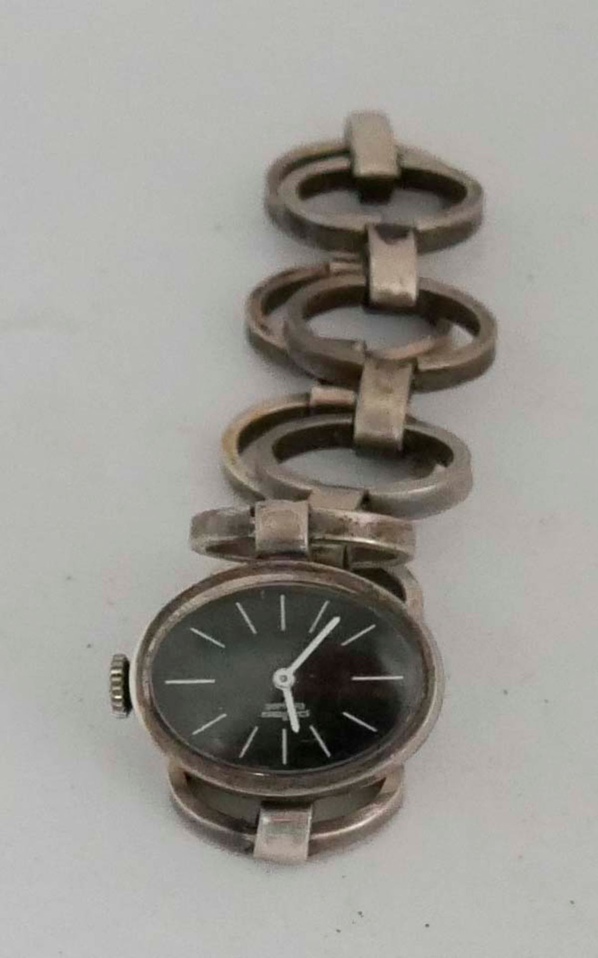 835er Silber Damen Armbanduhr "Pallas Exquisit" Mechanisch. Funktion geprüft.
