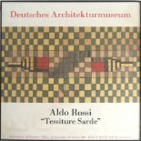 Plakat "Deutsches Architekturmuseum - Aldo Rossi Tessiture Sardi" von 1988 in Frankfurt,