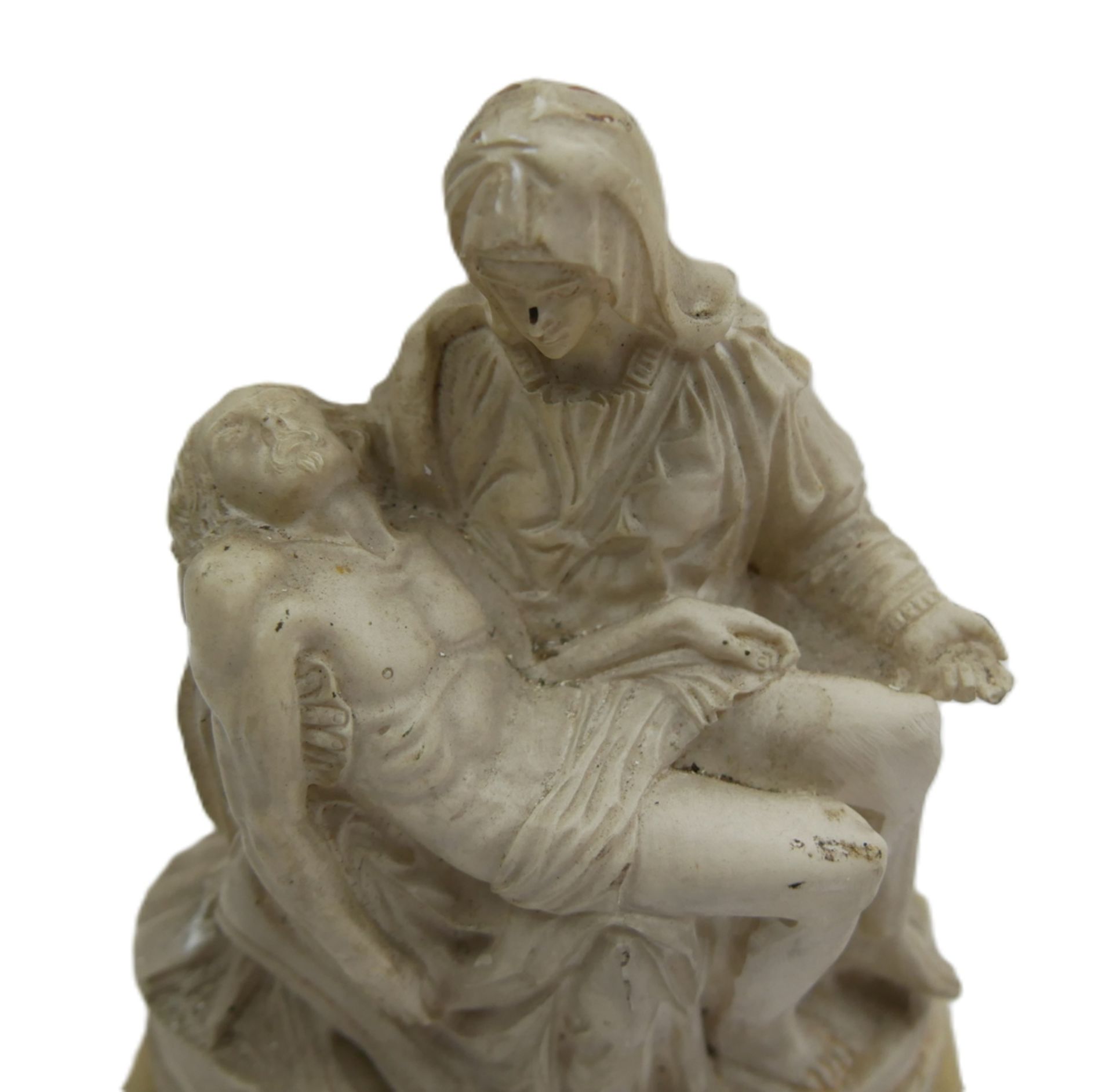 Römische/vatikanische Pietá nach Michelangelo, auf Marmorsockel. Maße inkl. Sockel: Höhe ca. 16,5 - Bild 2 aus 2
