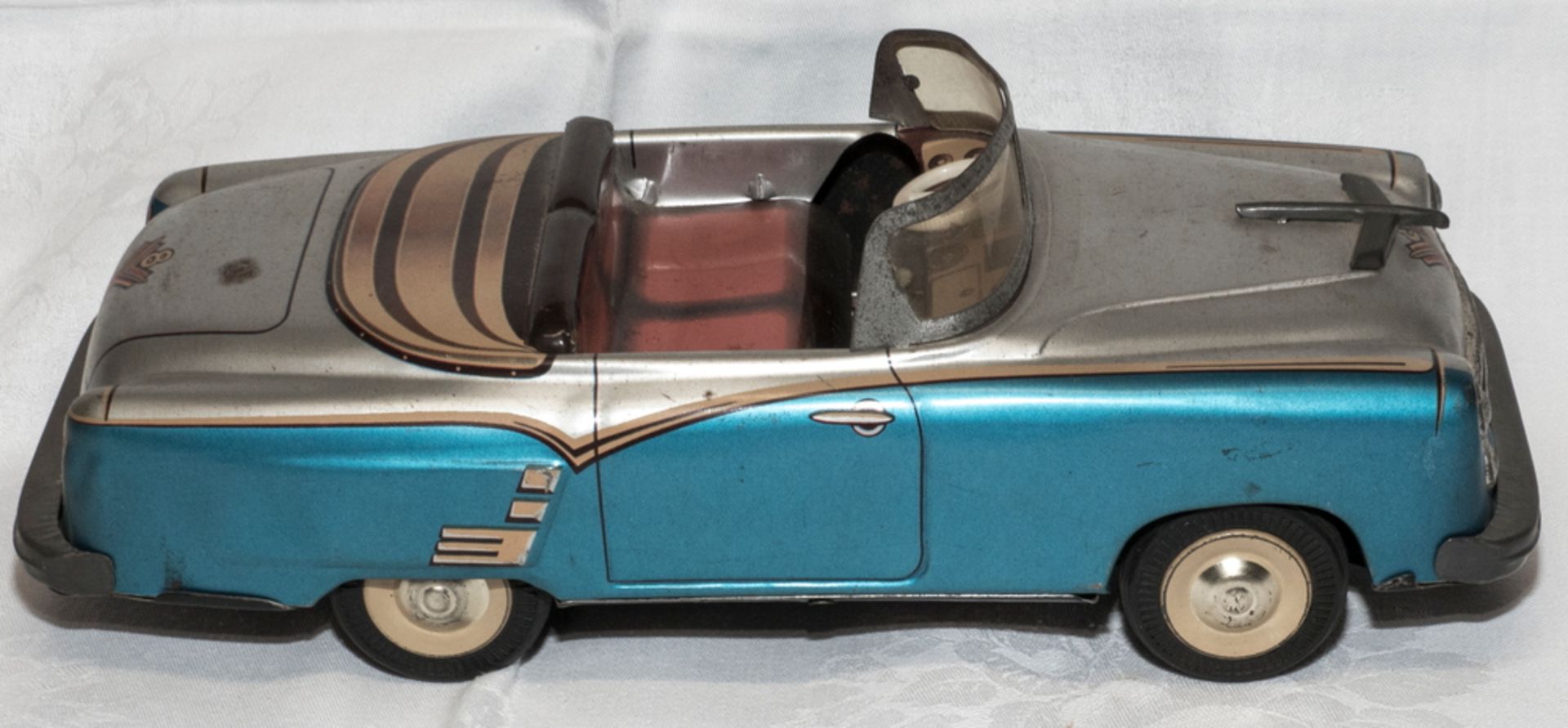 Niedermeier PN - 160 Cabriolet, Blech, Friktionsantrieb, ca. 50er Jahre. Länge: ca. 27cm. Spiel- und - Bild 3 aus 5