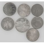 Deutschland 1947/2002, Lot Münzen. Dabei 10 Euro, 5 DM und 2 DM. Erhaltung: ss.