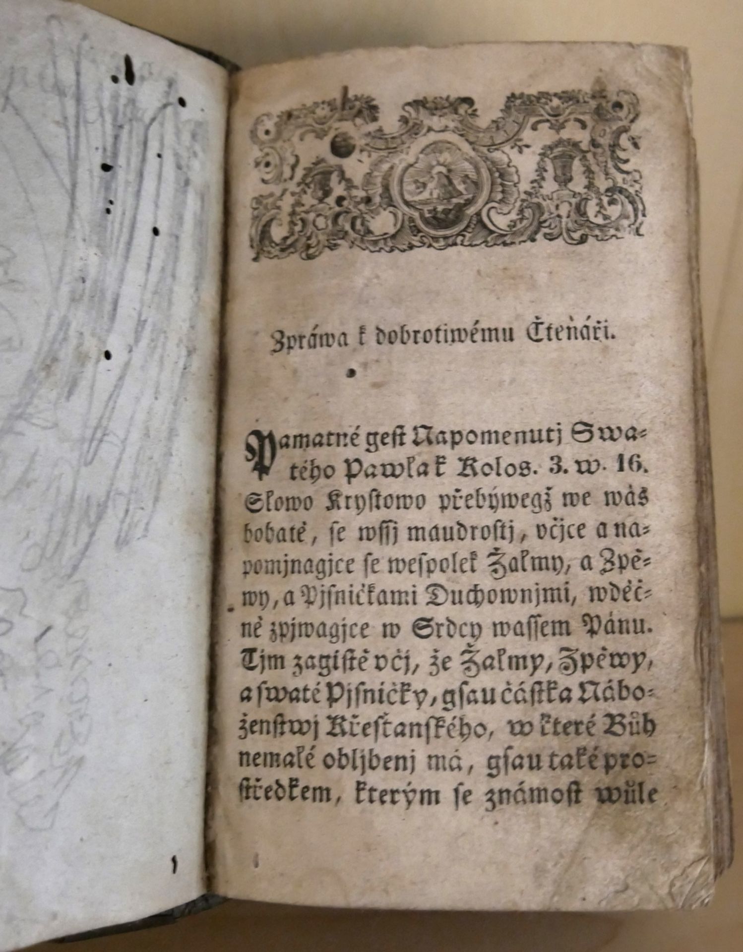 antikes Religiöses Tschechisches Buch mit christlichen Liturgien, Gedichte und Psalme. Komplett in - Image 3 of 3