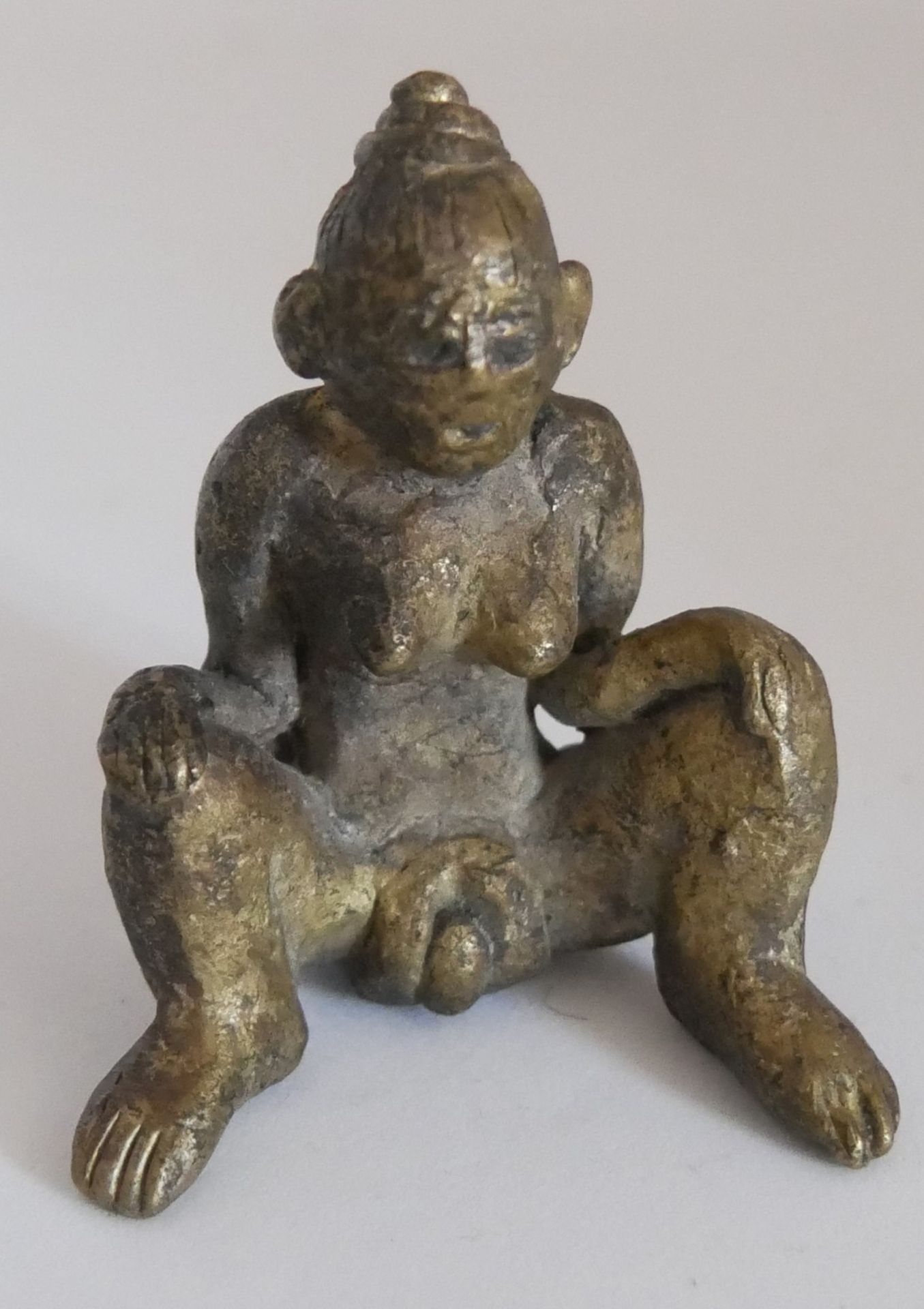 3 Bronze Figuren, wohl Thailand. Dabei Phor Per & Mae Per, beliebtes Amulett der liebenden Götter - Image 4 of 4